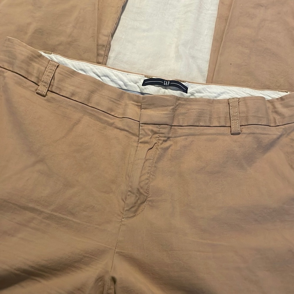 Size 14 Wide leg Gap tan pants